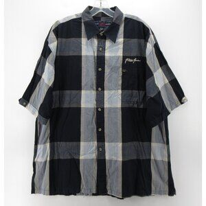 VINTAGE Phat Farm Shirt XXL Hip Hop Button Up Plaid Y2K Streetwear *